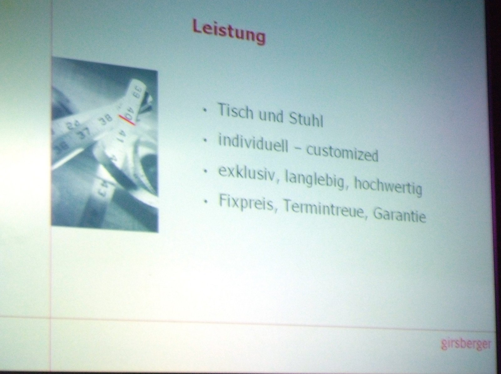 Girsberger Bützberg Firmenbesichtigung auf Einladung BDIA und VSI.ASAI.