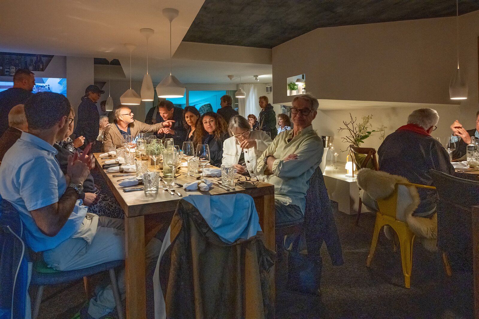 VSI.ASAI. Generalversammlung Flims Abendessen im Restaurant Las Caglies Flims von Architekt Rudolf Olgiati.