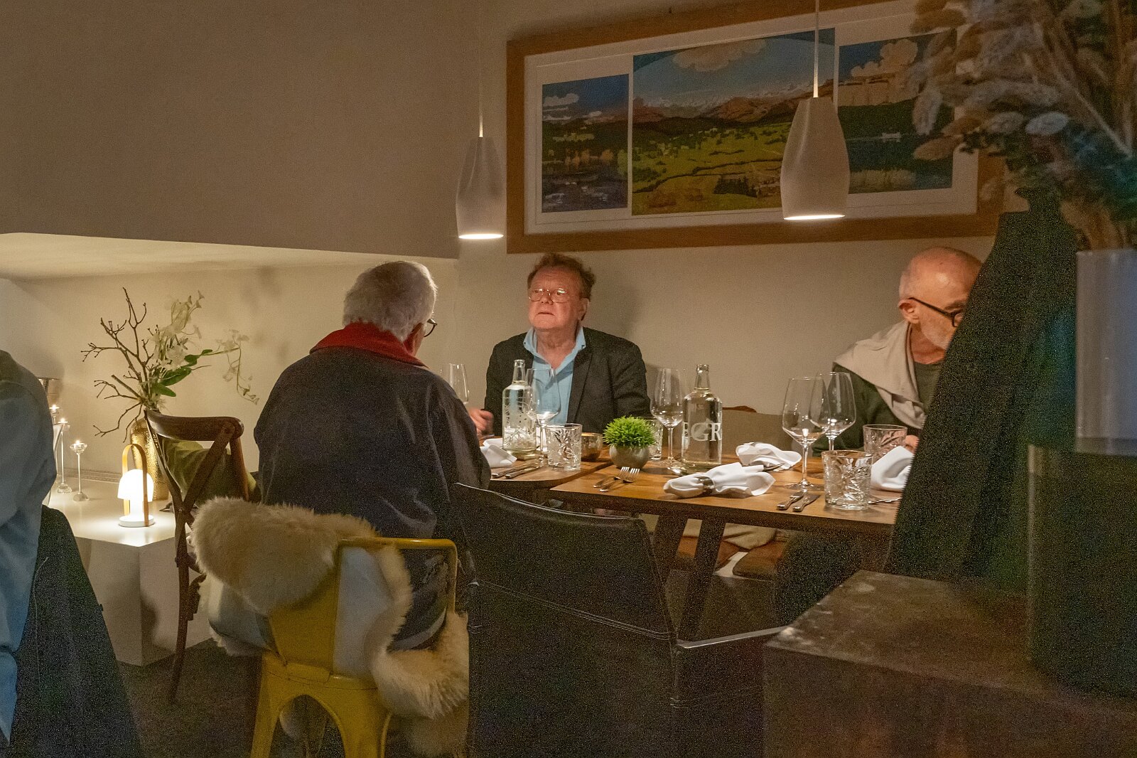 VSI.ASAI. Generalversammlung Flims Abendessen im Restaurant Las Caglies Flims von Architekt Rudolf Olgiati.