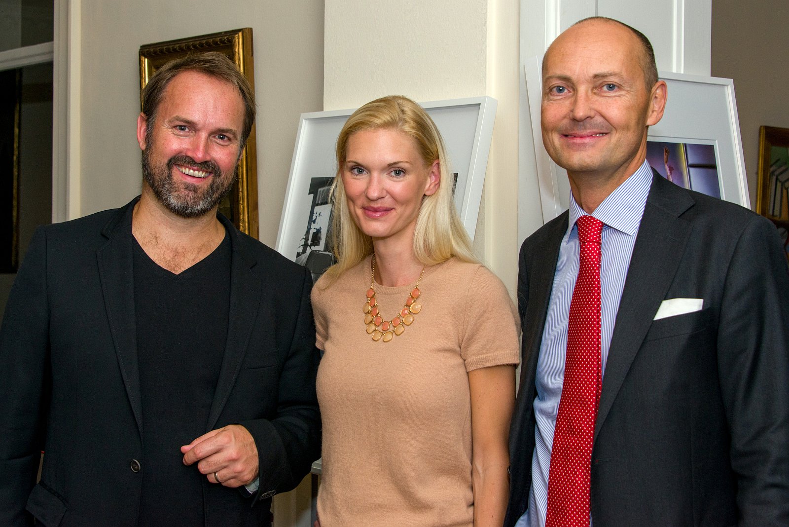 Alexander Lervik und Botschafterpaar Hartog-Holm | Residenz der schwedischen Botschaft Bern 