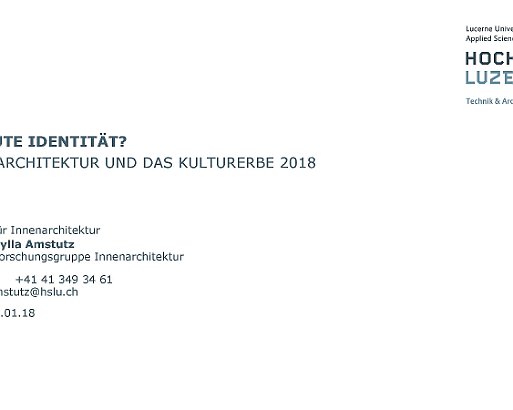 VSI.ASAI - Swissbau Basel - Innenarchitektur und das Kulturerbe 2018