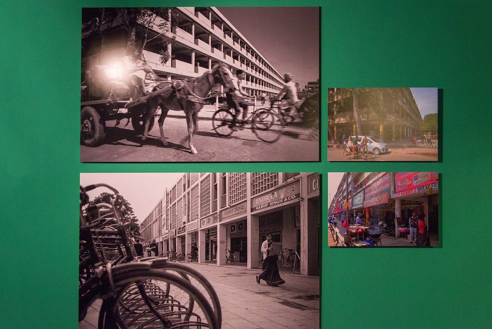 VSI.ASAI. | Centre le Corbusier | Chandigarh Indien | Links 1953, Rechts Heute 